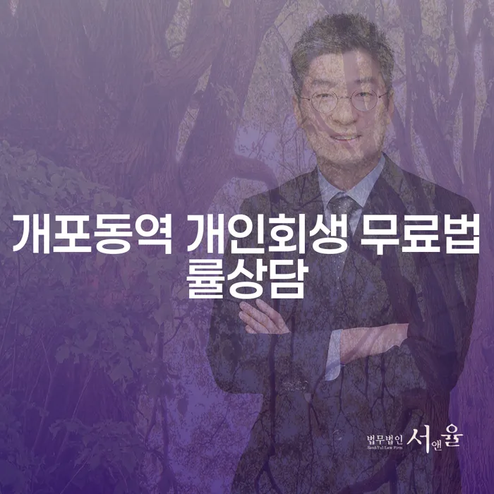 개포동역 개인회생 무료법률상담